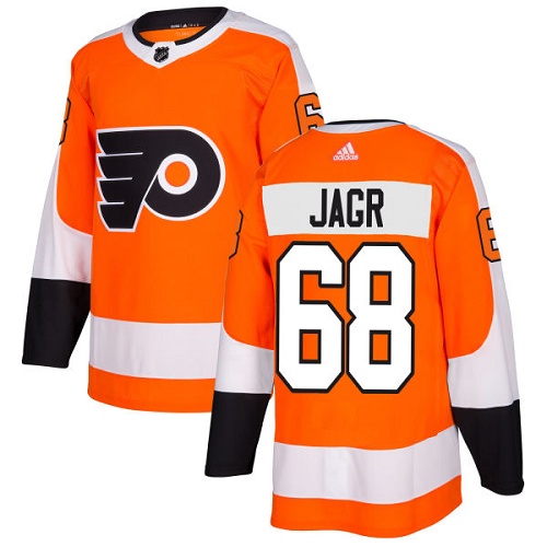 Adidas Flyers #68 Jaromir Jagr Orange Home Authentic Stitched NHL Jersey
